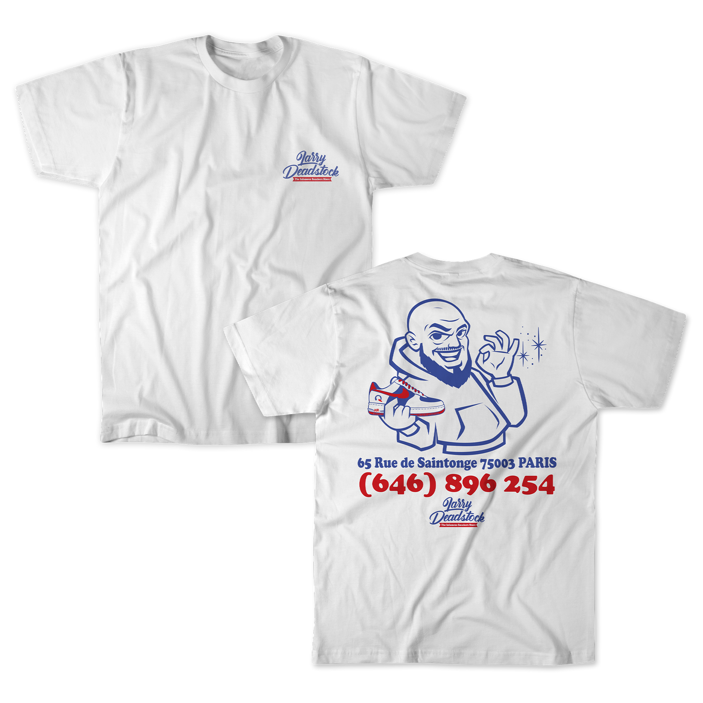 T-SHIRT BLANC "INFAMOUS LARRY"