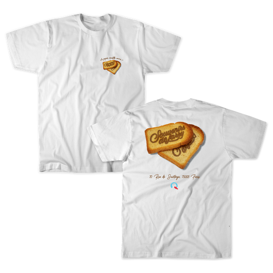 T-SHIRT BLANC  "LE PAPIER CROUSTILLE COMME…"